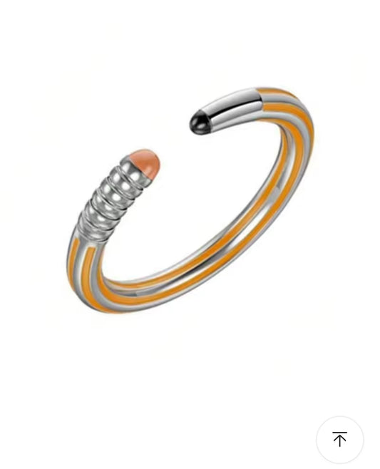 pencil inspired mini ring knuckle cuff