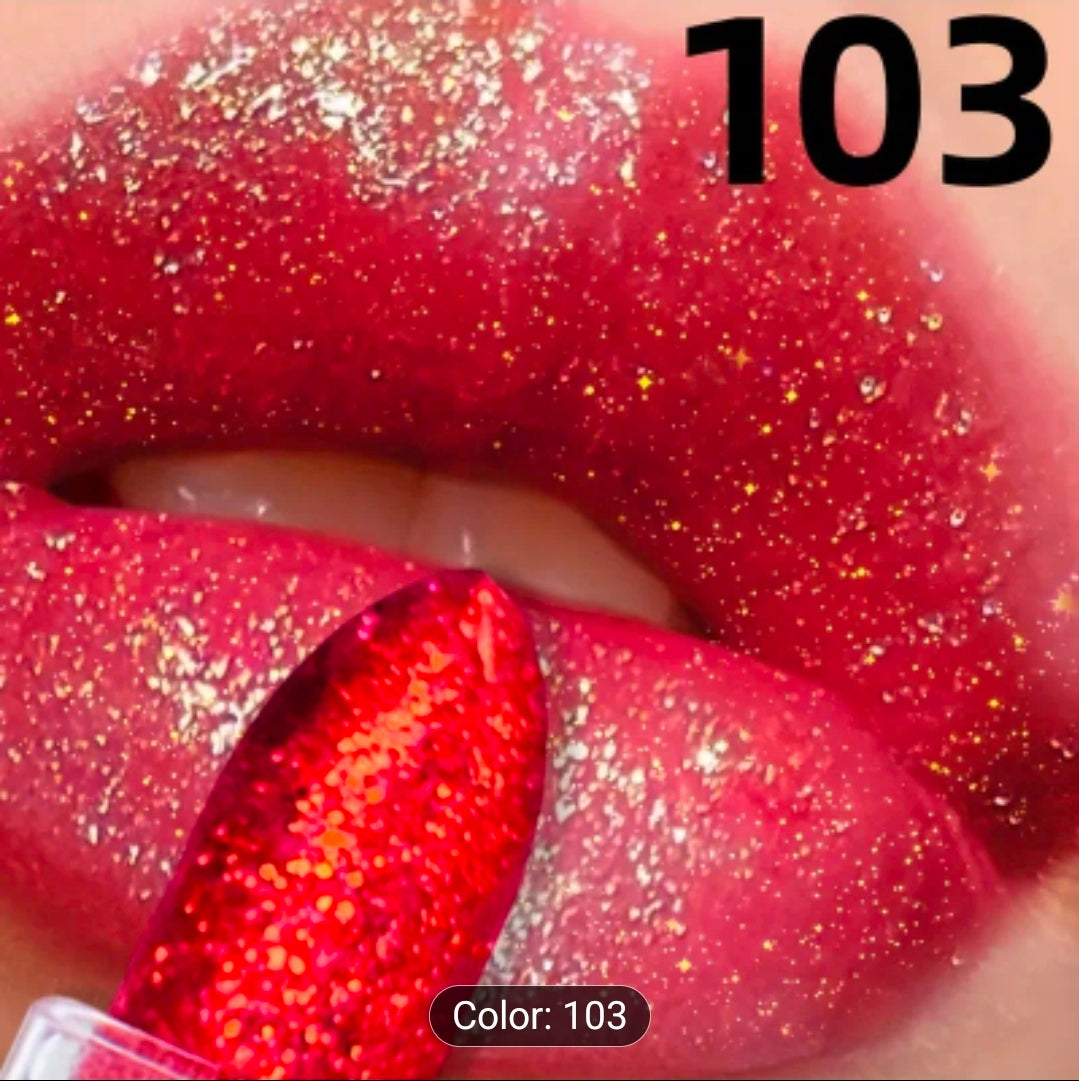 Shiny glitter pearlescent lipstick waterproof long lasting lip gloss lipsticks lip glaze makeup