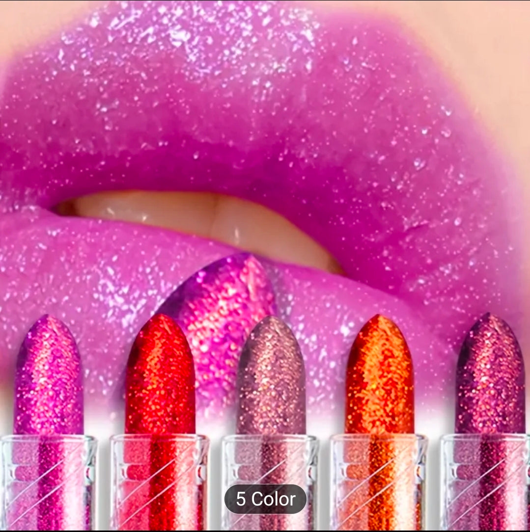 Shiny glitter pearlescent lipstick waterproof long lasting lip gloss lipsticks lip glaze makeup