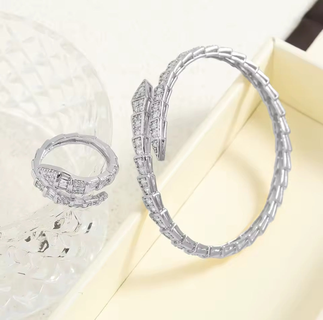 Snake inspired cuff bracelet women jewelry accessories