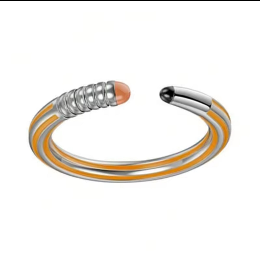 pencil inspired mini ring knuckle cuff