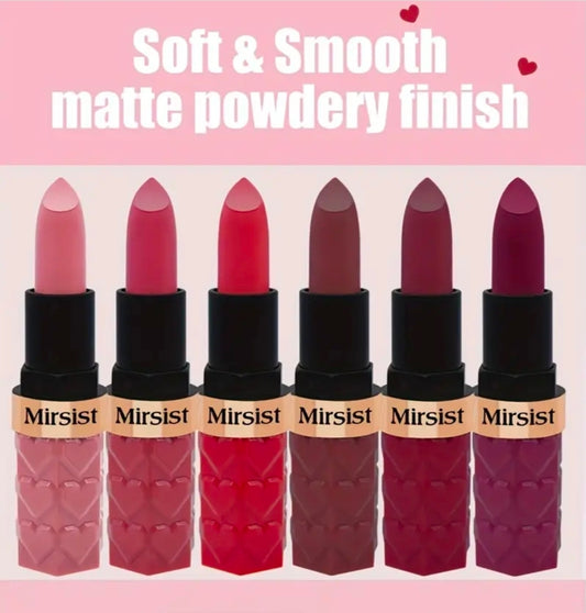 6 Color Matte Lipstick lip gloss set Waterproof & long lasting moisturizing non fade lipstick makeup