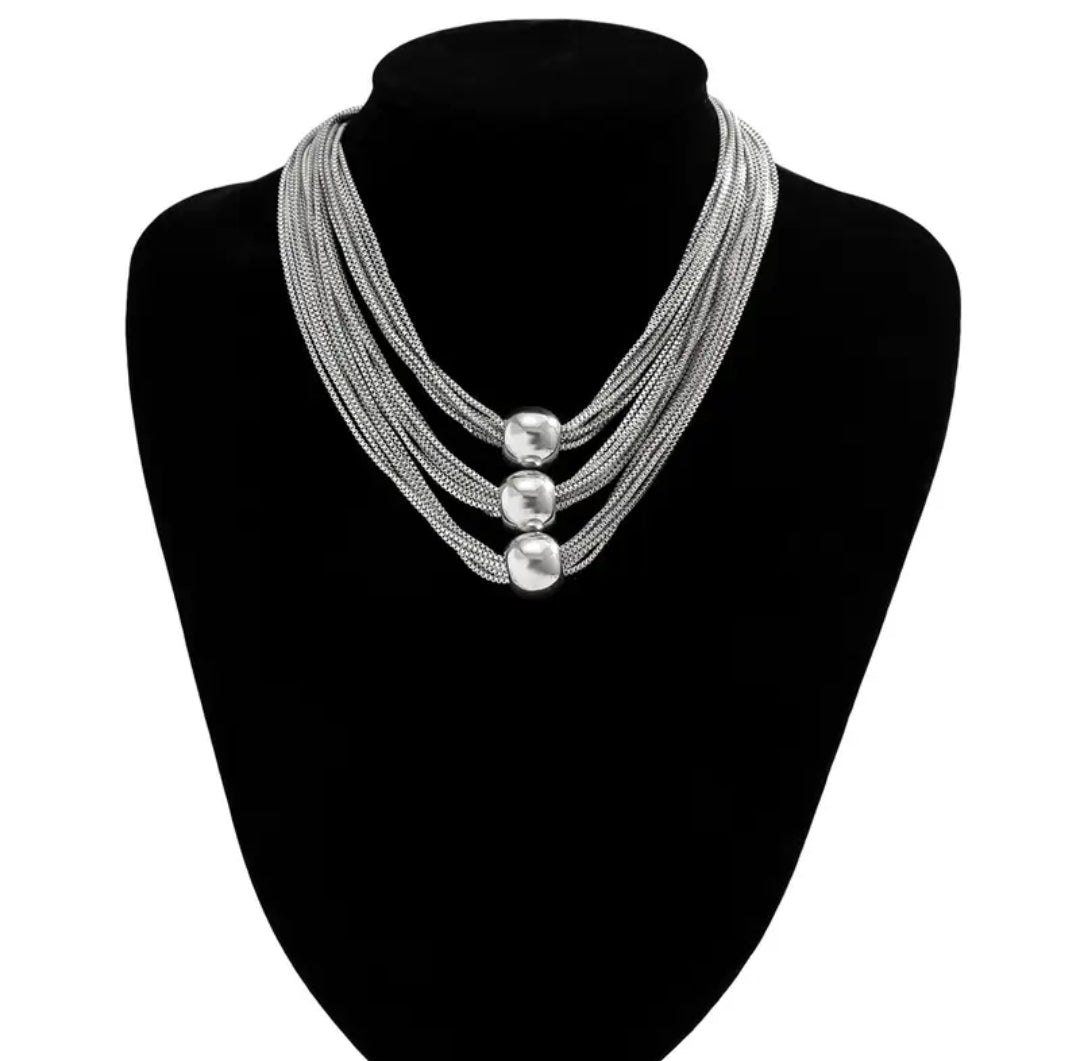 Multilayer ball chain necklace jewelry fashion accessories