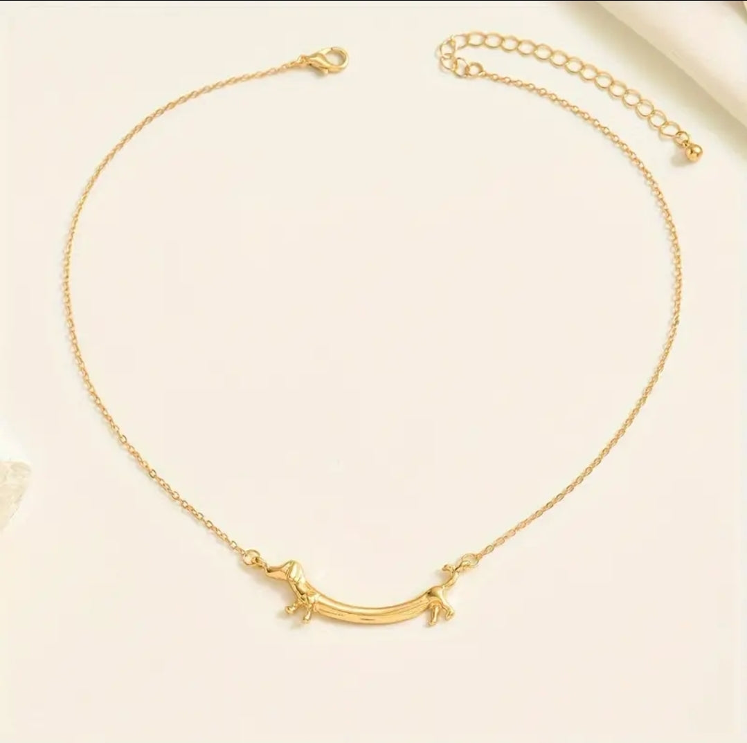 Fashion Dachshund Dog Design Necklace Chain Jewelry Accessories