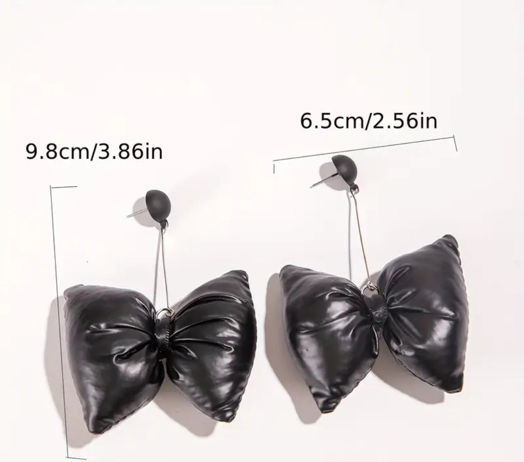 Retro Fashion Black Bow Earrings Jewelry Accessories Gifts